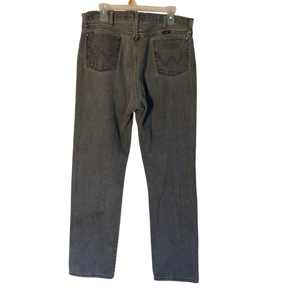 Vintage Wrangler 13WMZPB Jeans Mens 36x36 Gray Denim USA Made Straight Leg 1990s - Picture 11 of 14